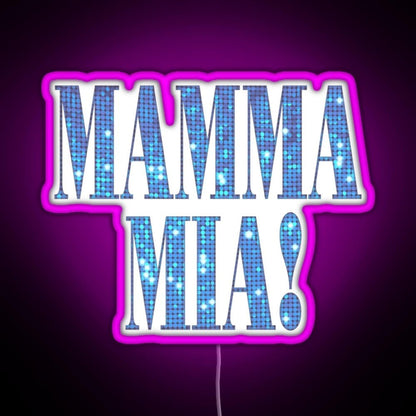 Mamma Mia Disco Rgb Led Neon Sign Pop Wall Art - Shineneon