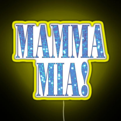 Mamma Mia Disco Rgb Led Neon Sign Pop Wall Art - Shineneon