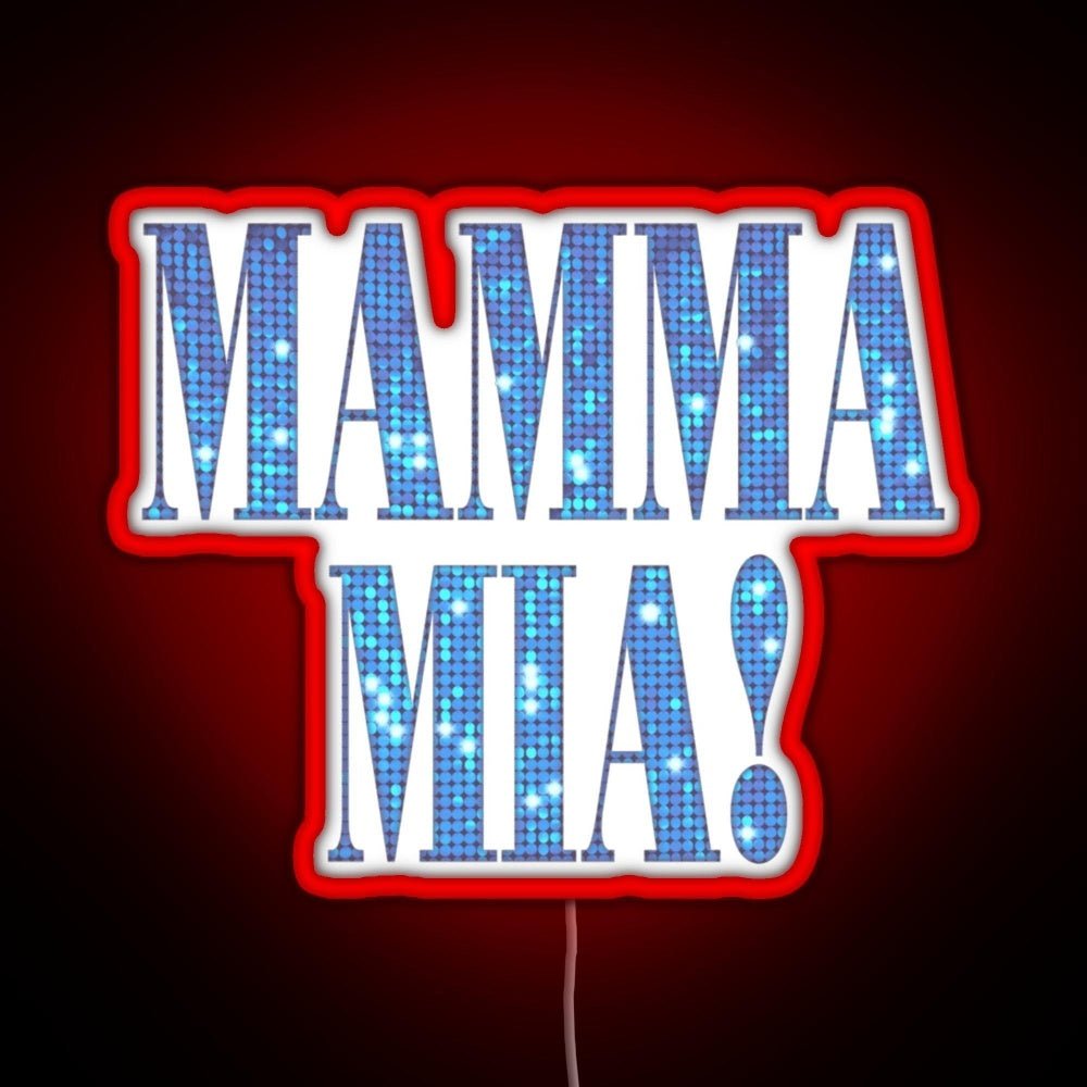 Mamma Mia Disco Rgb Led Neon Sign Pop Wall Art - Shineneon