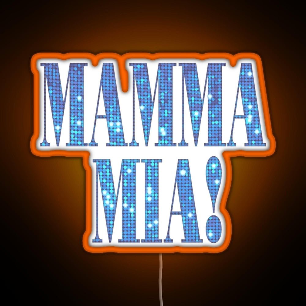 Mamma Mia Disco Rgb Led Neon Sign Pop Wall Art - Shineneon