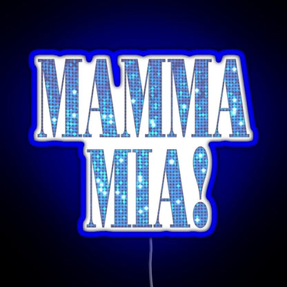 Mamma Mia Disco Rgb Led Neon Sign Pop Wall Art - Shineneon