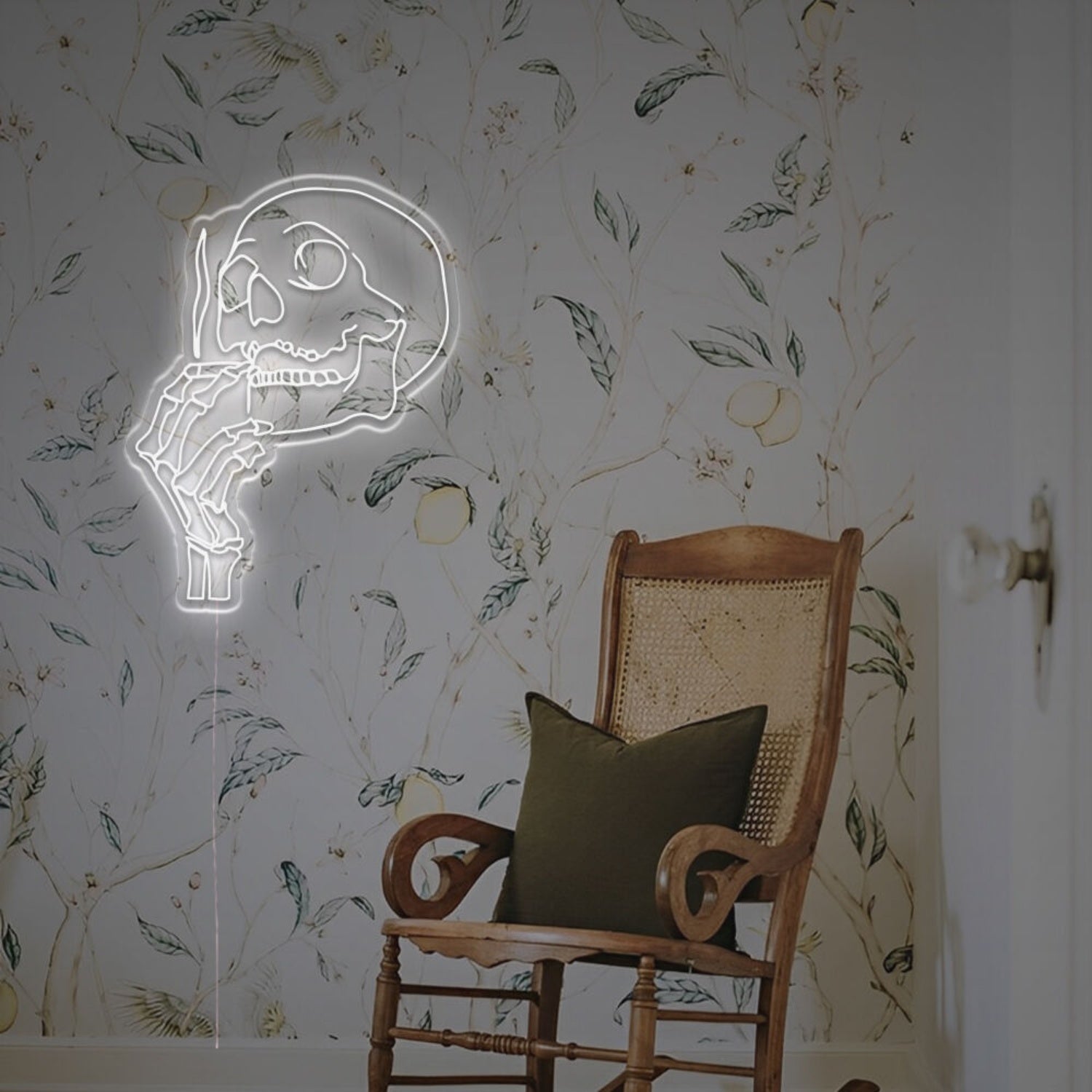 Man Cave Ambiance With The Smoking Skull Man Led Neon Sign | Shineneon