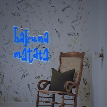 Man Cave Bar With Hakuna Matata Led Neon Sign | Shineneon