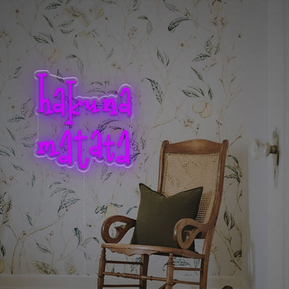 Man Cave Bar With Hakuna Matata Led Neon Sign | Shineneon