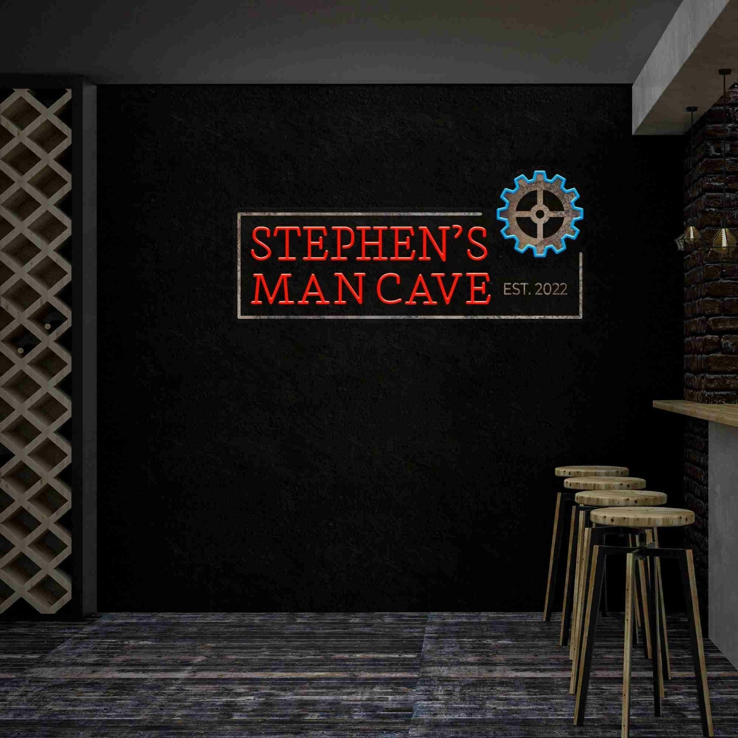 Man Cave Led Uv Neon Sign Wall Deco | Shineneon