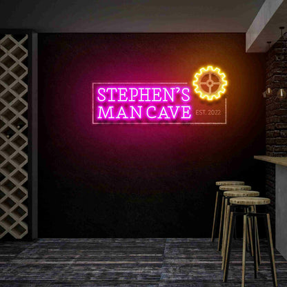 Man Cave Led Uv Neon Sign Wall Deco | Shineneon