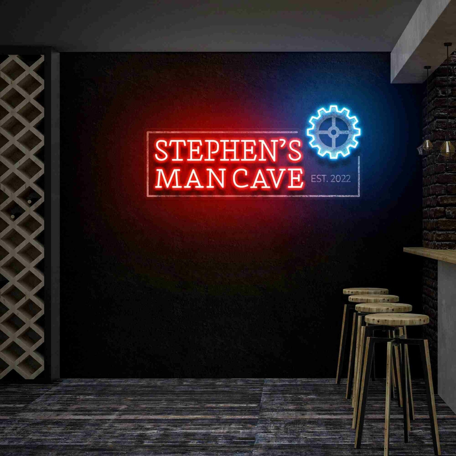 Man Cave Led Uv Neon Sign Wall Deco | Shineneon