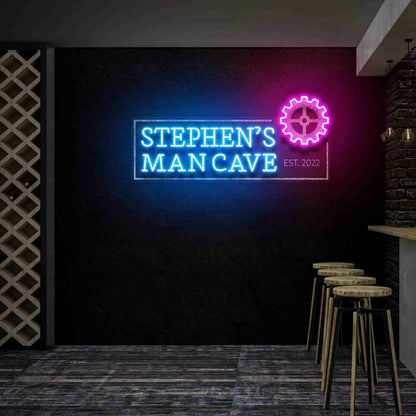 Man Cave Led Uv Neon Sign Wall Deco | Shineneon