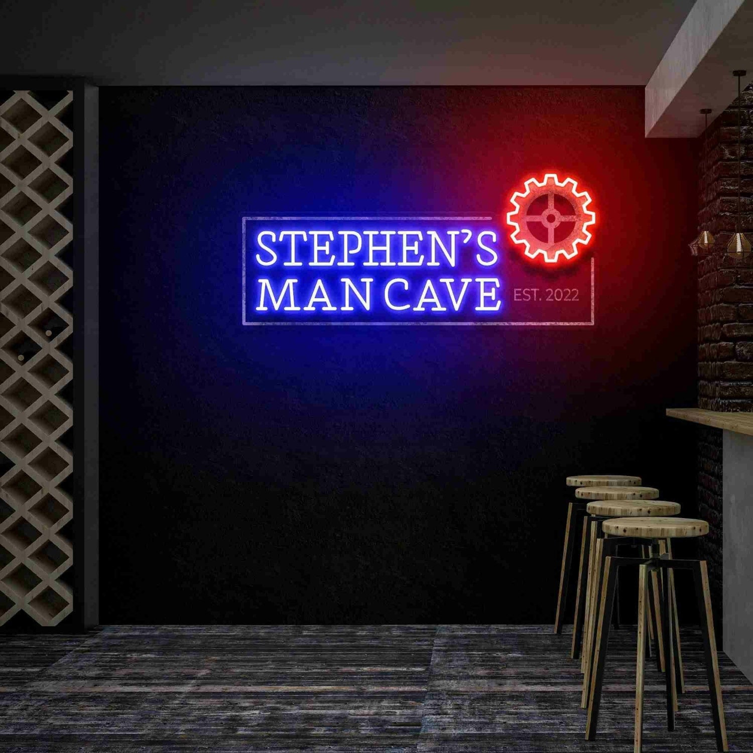 Man Cave Led Uv Neon Sign Wall Deco | Shineneon