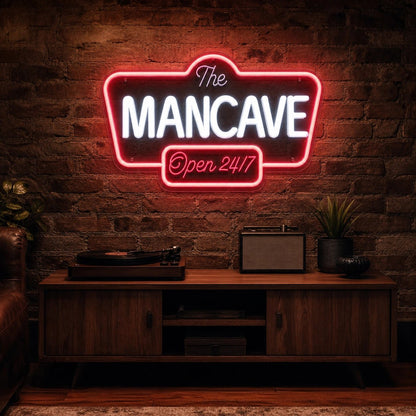Man Cave Open 24 7 LED Neon Sign - Shineneon