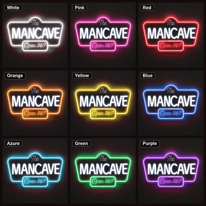 Man Cave Open 24 7 LED Neon Sign - Shineneon