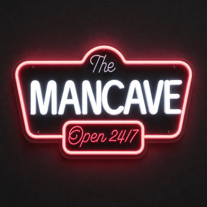 Man Cave Open 24 7 LED Neon Sign - Shineneon