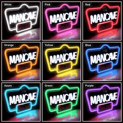 Man Cave Open 24 7 LED Neon Sign Garage Neon Sign - Shineneon