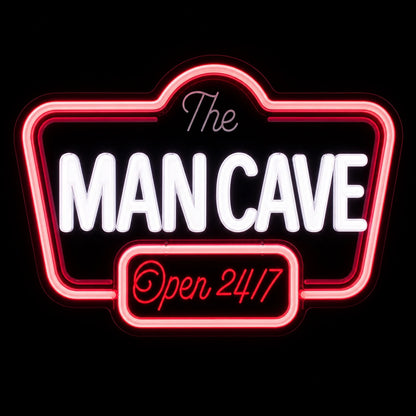 Man Cave Open 24 7 LED Neon Sign Home Garage Wall Decoration main product image
