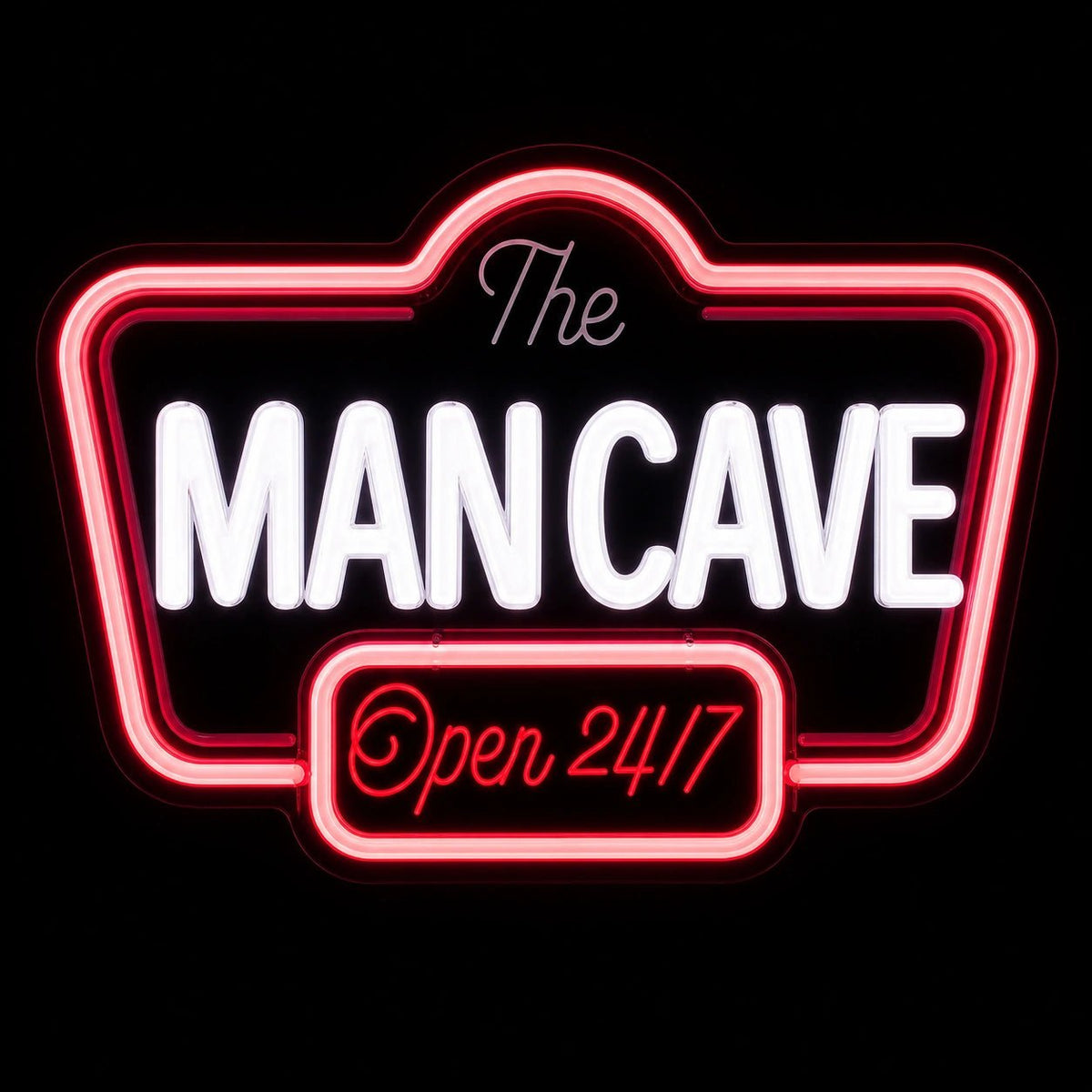 Man Cave Open 24 7 LED Neon Sign Home Garage Wall Decoration - Shineneon