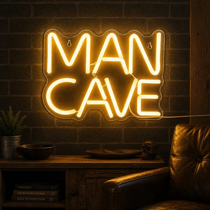 Man Cave Vintage LED Neon Sign real lifestyle scene