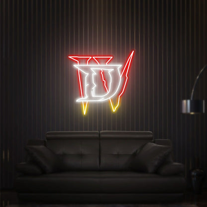 Man Cave With Diablo 4 Led Neon Sign Diablo Art Wall Art Decor | Shineneon