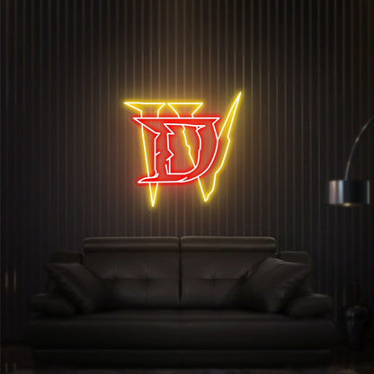 Man Cave With Diablo 4 Led Neon Sign Diablo Art Wall Art Decor | Shineneon