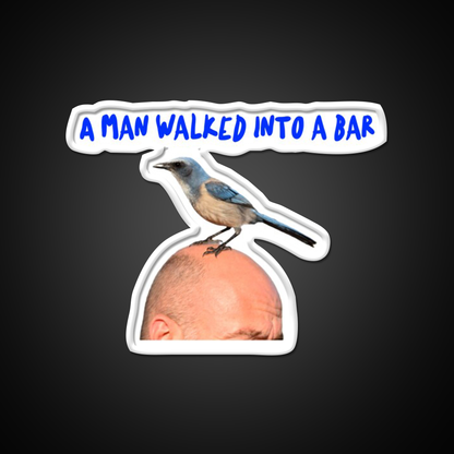 Man In Bar With Bird On Head Man Cave Bar Led Neon Sign Rgb Color