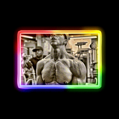 Man Of Ssignl Gym Fitness Led Neon Sign Rgb Color - LED neon sign close-up detail