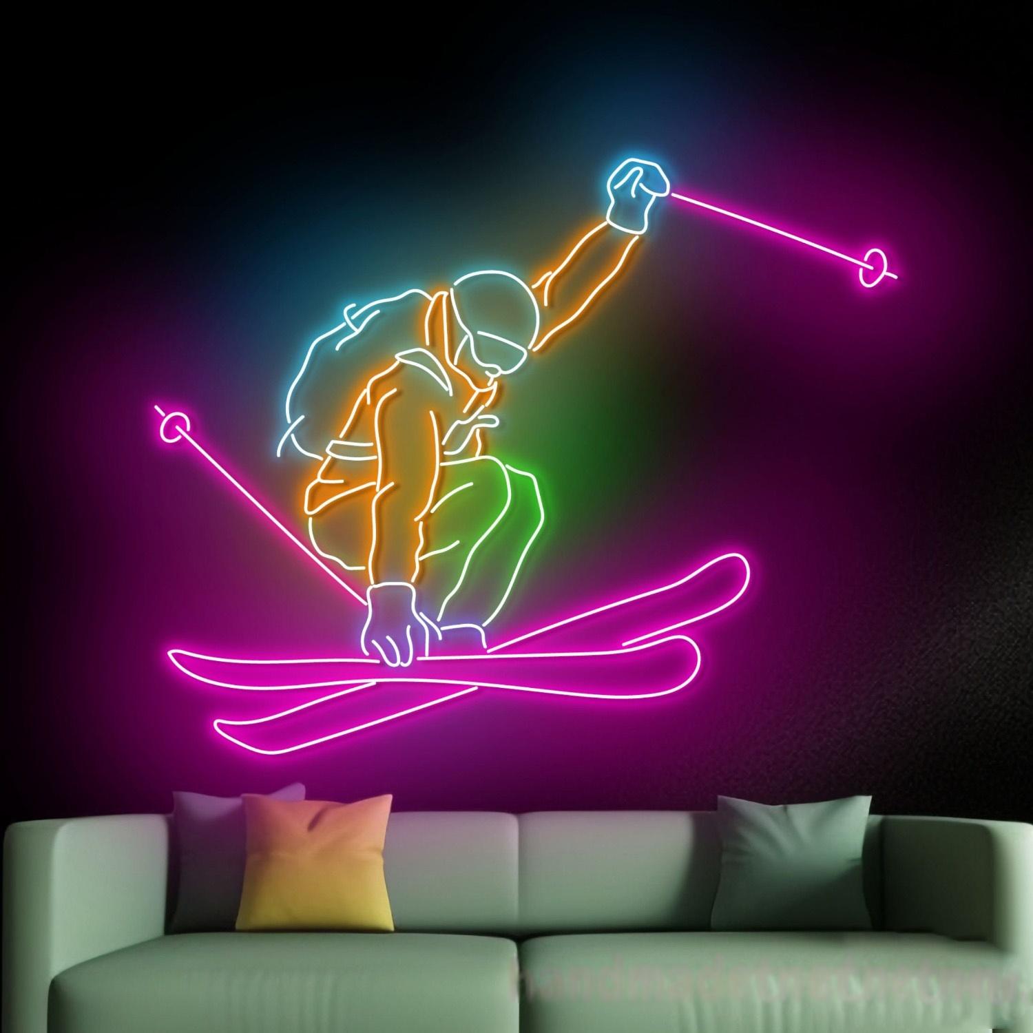 Man Skiing Led Neon Sign Wall Art | Shineneon