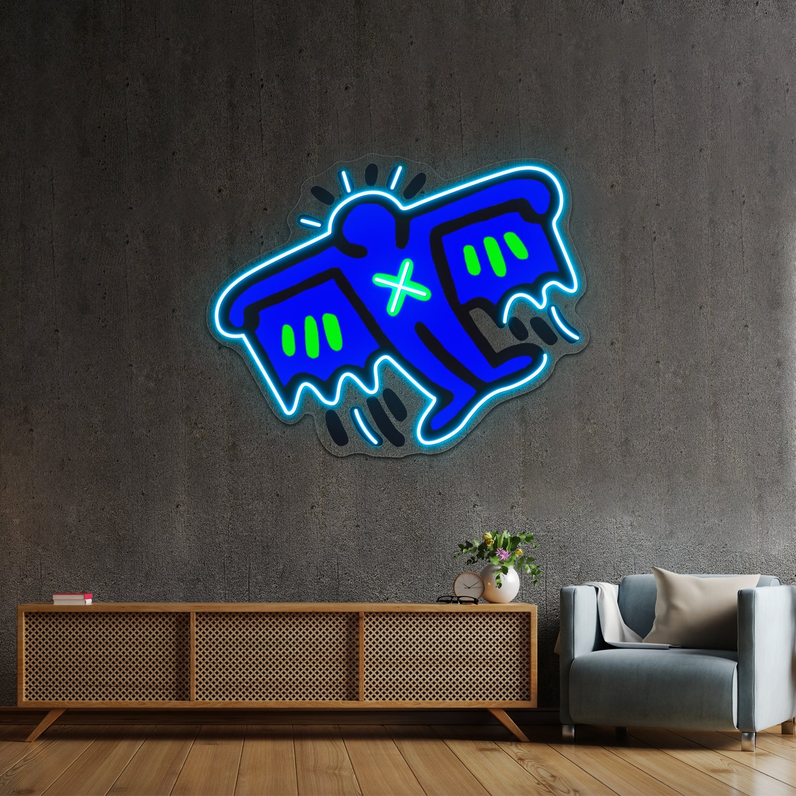 Man With Cape Artwork Artwork Led Neon | Shineneon