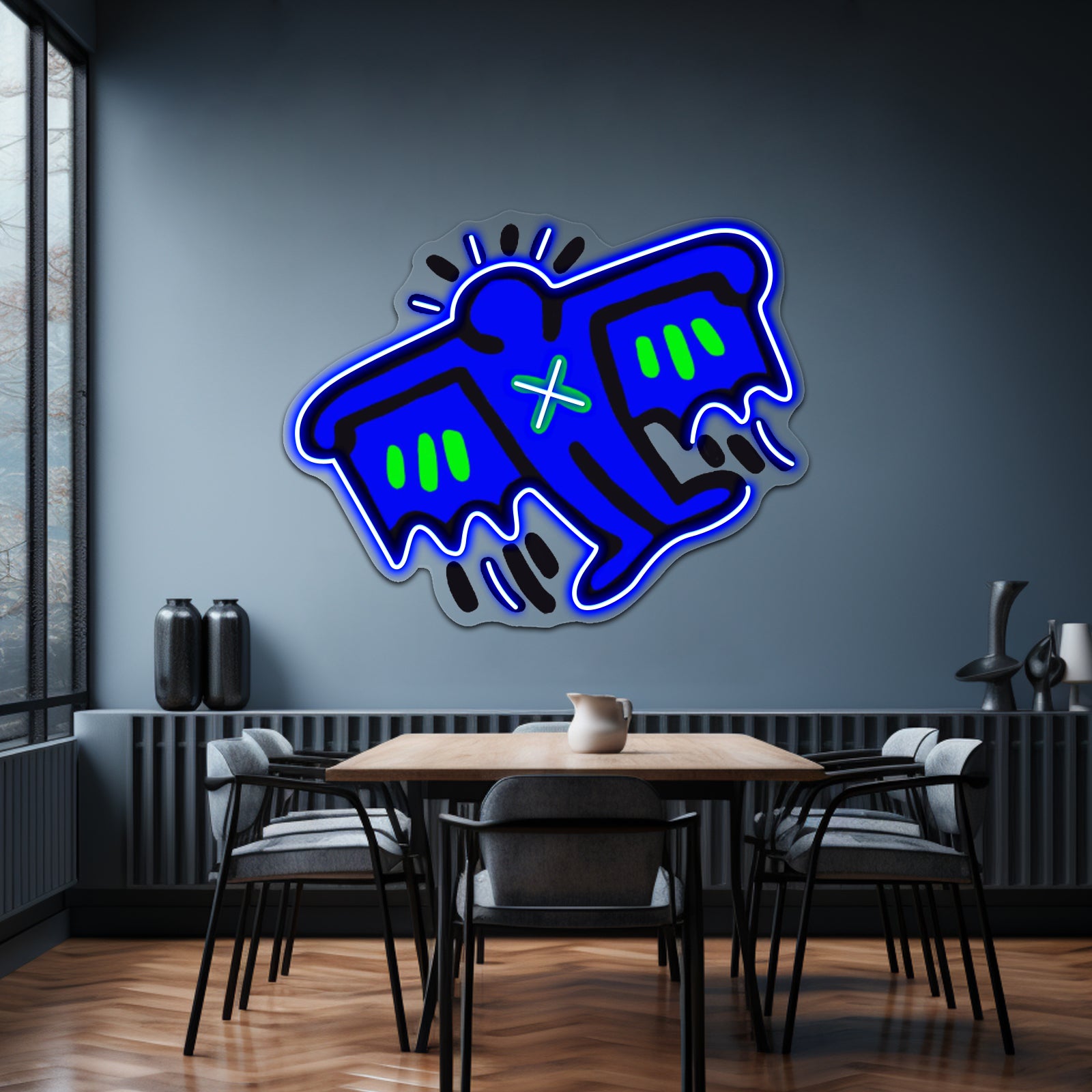 Man With Cape Artwork Artwork Led Neon | Shineneon