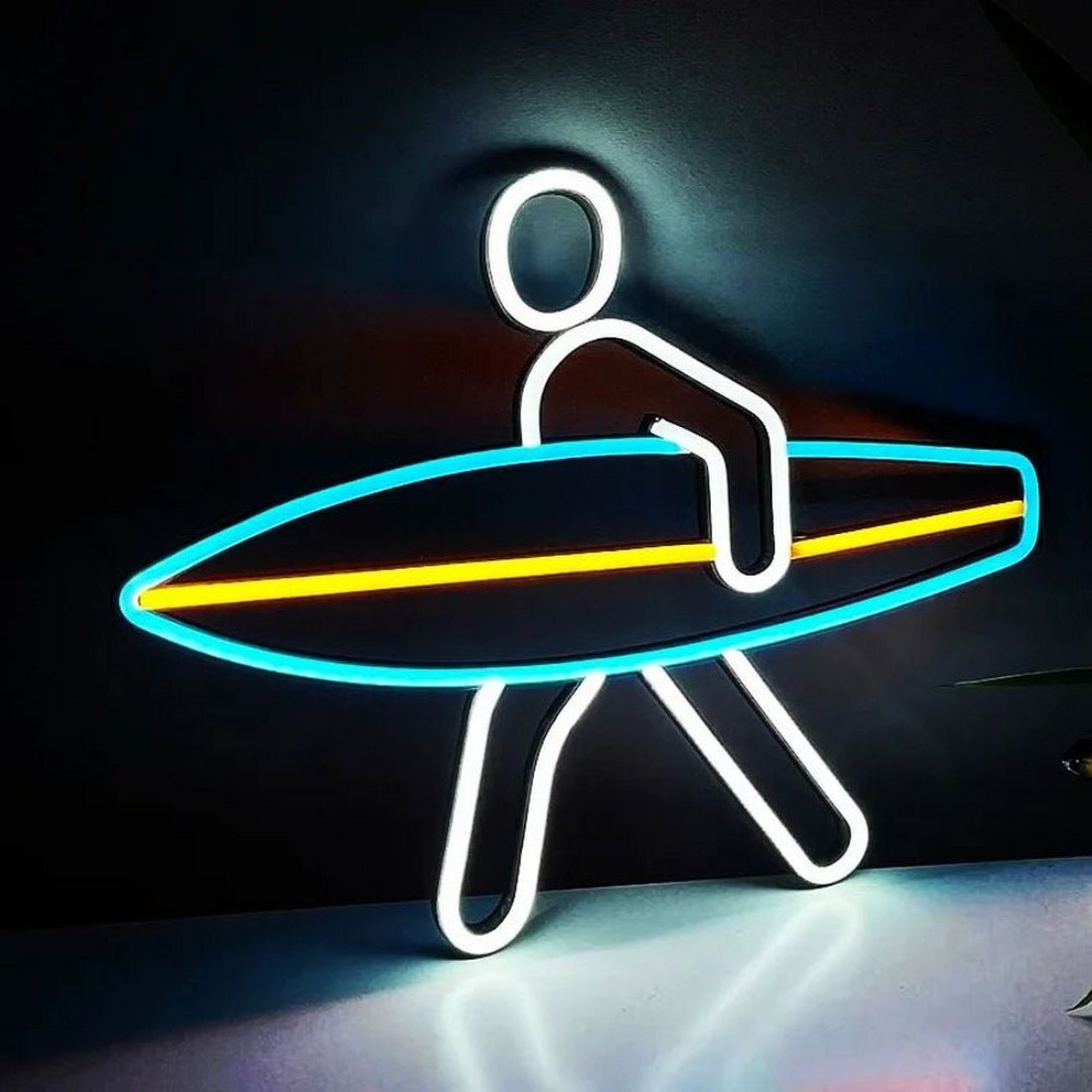 Man With Surfboard Led Sign Business Neon Sign - Shineneon
