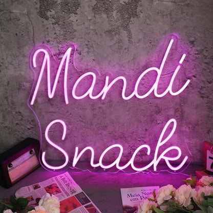 Mandi Snack Purple Led Neon Sign - Shineneon