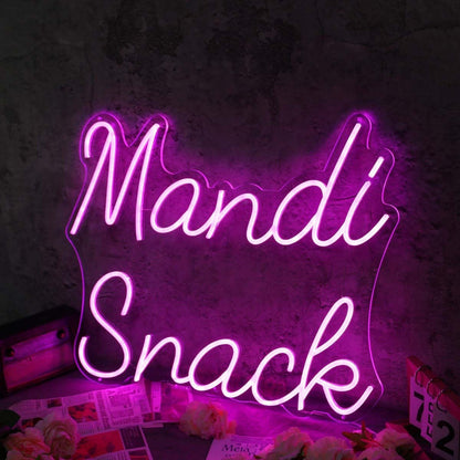 Mandi Snack Purple Led Neon Sign - Shineneon