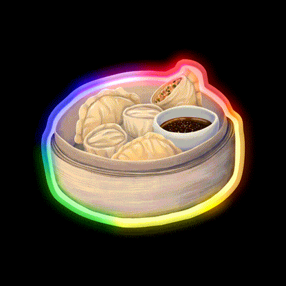 Mandu Led Neon Sign Chinese Food Rgb Color