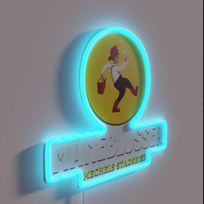 Maneblusser Mechels Stadsbier Rgb Led Neon Sign - LED neon sign close-up detail