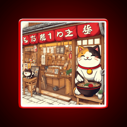 Manekineko At Ramen Shop Snack Food Led Neon Sign Rgb Color - Shineneon