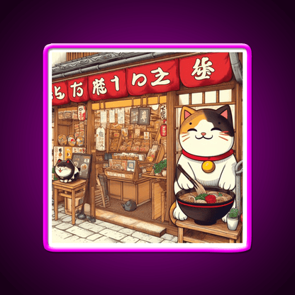 Manekineko At Ramen Shop Snack Food Led Neon Sign Rgb Color - Shineneon