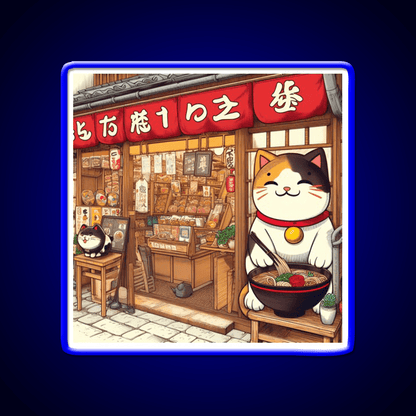 Manekineko At Ramen Shop Snack Food Led Neon Sign Rgb Color - Shineneon