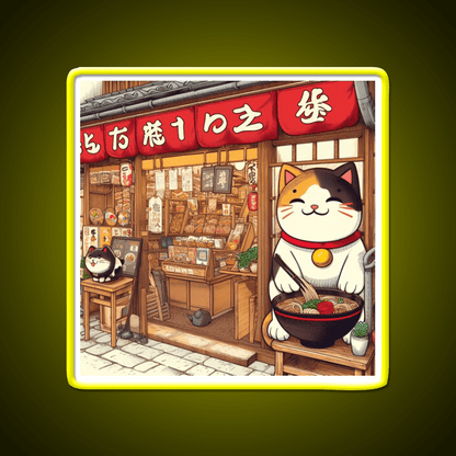 Manekineko At Ramen Shop Snack Food Led Neon Sign Rgb Color - Shineneon