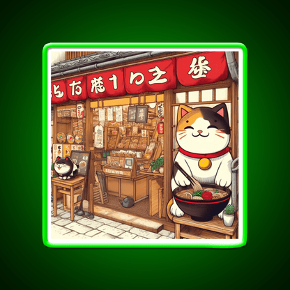 Manekineko At Ramen Shop Snack Food Led Neon Sign Rgb Color - Shineneon