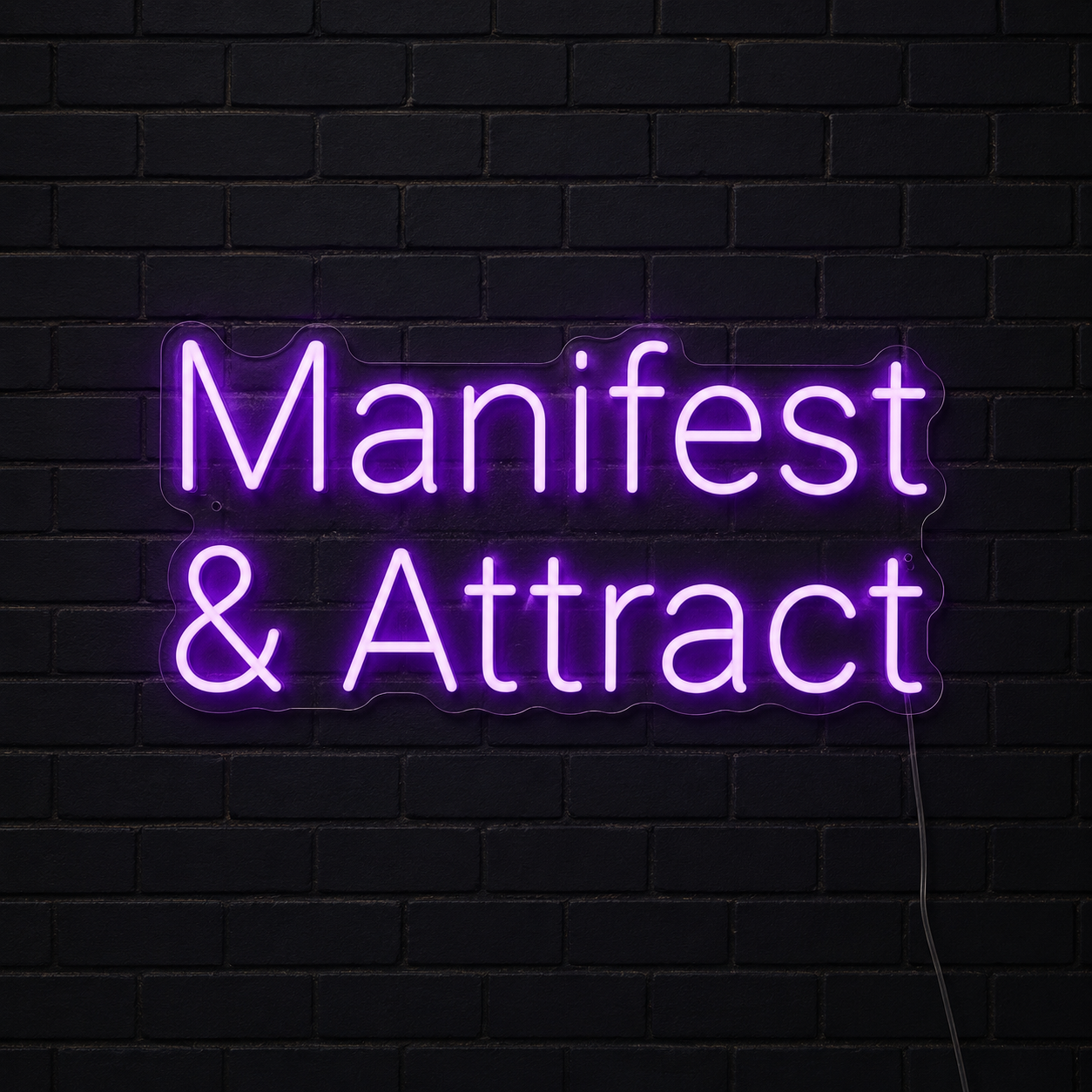 Manfest And Attract Wall Decor LED Neon Sign - 03 Real Lifestyle Scene