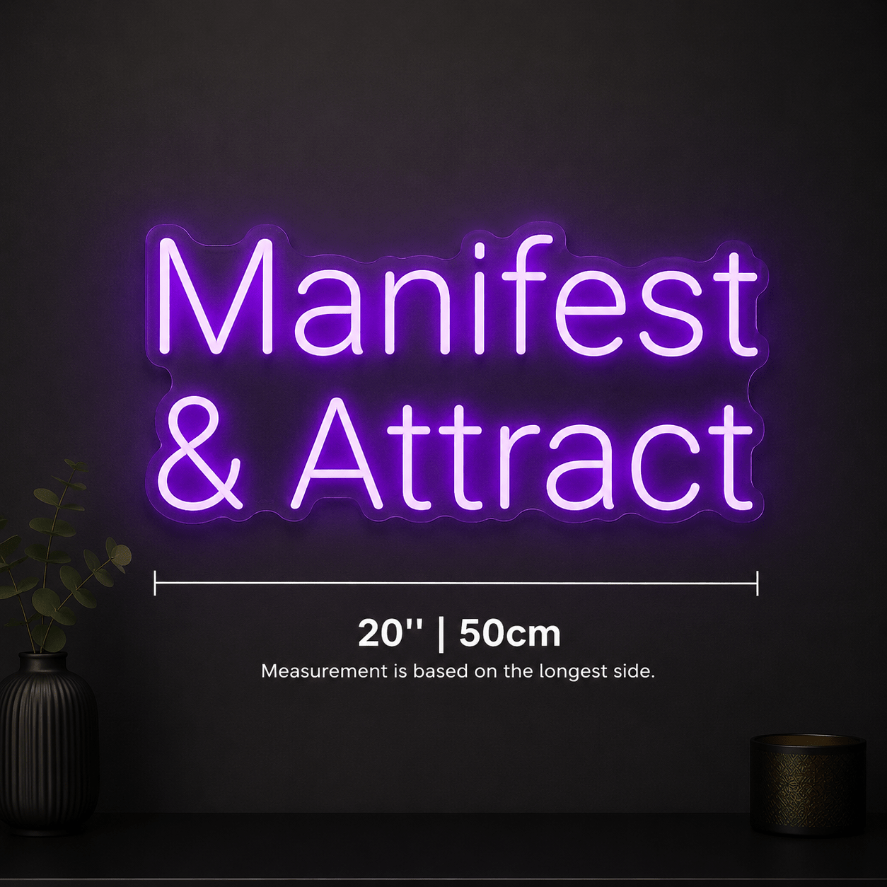 Manfest And Attract Wall Decor LED Neon Sign - Shineneon