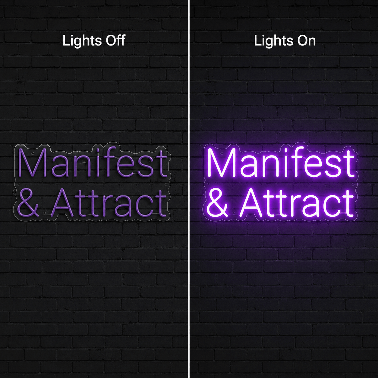 Manfest And Attract Wall Decor LED Neon Sign - Shineneon
