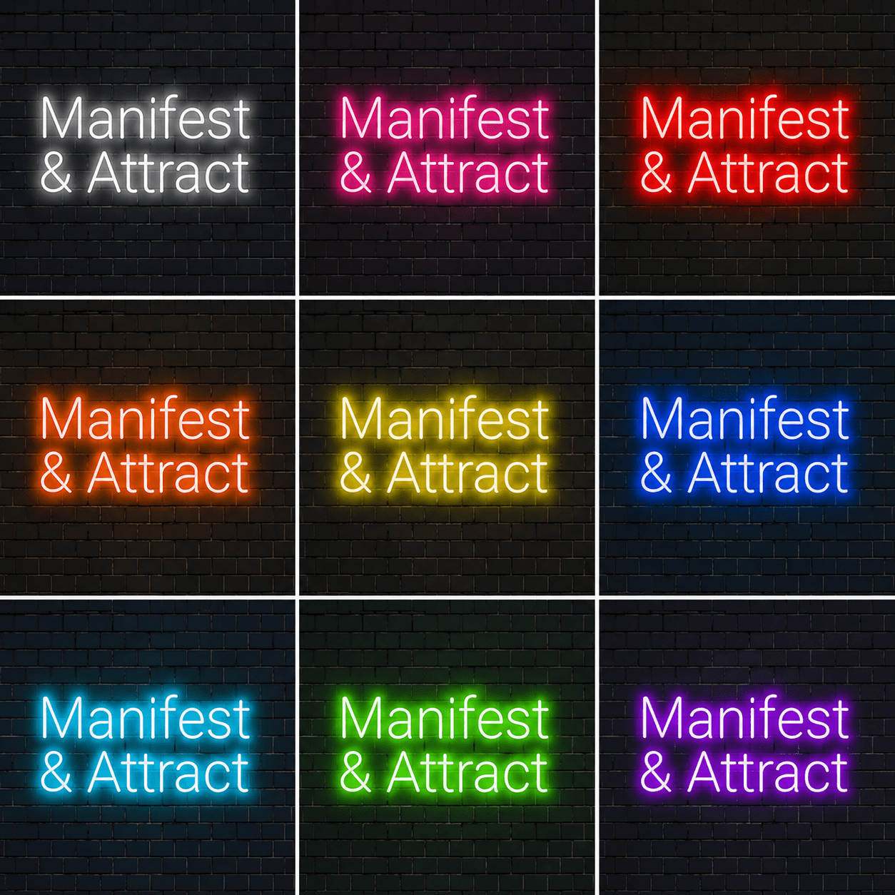 Manfest And Attract Wall Decor LED Neon Sign - Shineneon