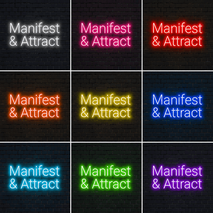 Manfest And Attract Wall Decor LED Neon Sign - Shineneon