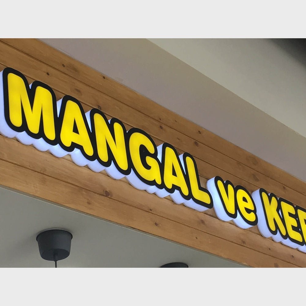 Mangal Ve Ken 3D Frontlit And Backlit Channel Letter Led Light Sign - Shineneon