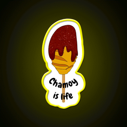Mango Chamoy On A Stick Snack Food Led Neon Sign Rgb Color - Custom LED neon sign front view
