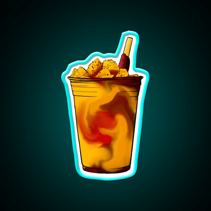 Mangonada Chamoyada Mexican Snack Drawing Snack Food Led Neon Sign Rgb Color - Shineneon