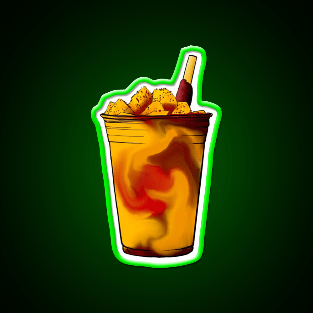 Mangonada Chamoyada Mexican Snack Drawing Snack Food Led Neon Sign Rgb Color - Shineneon