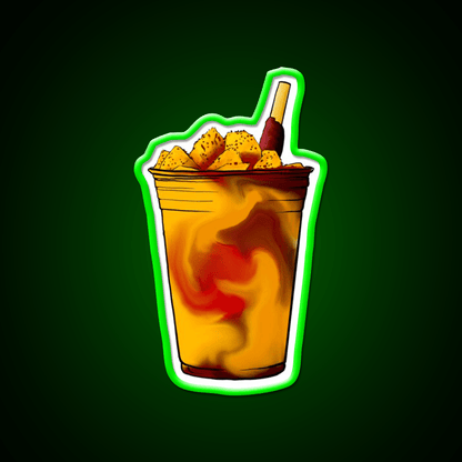 Mangonada Chamoyada Mexican Snack Drawing Snack Food Led Neon Sign Rgb Color - Shineneon