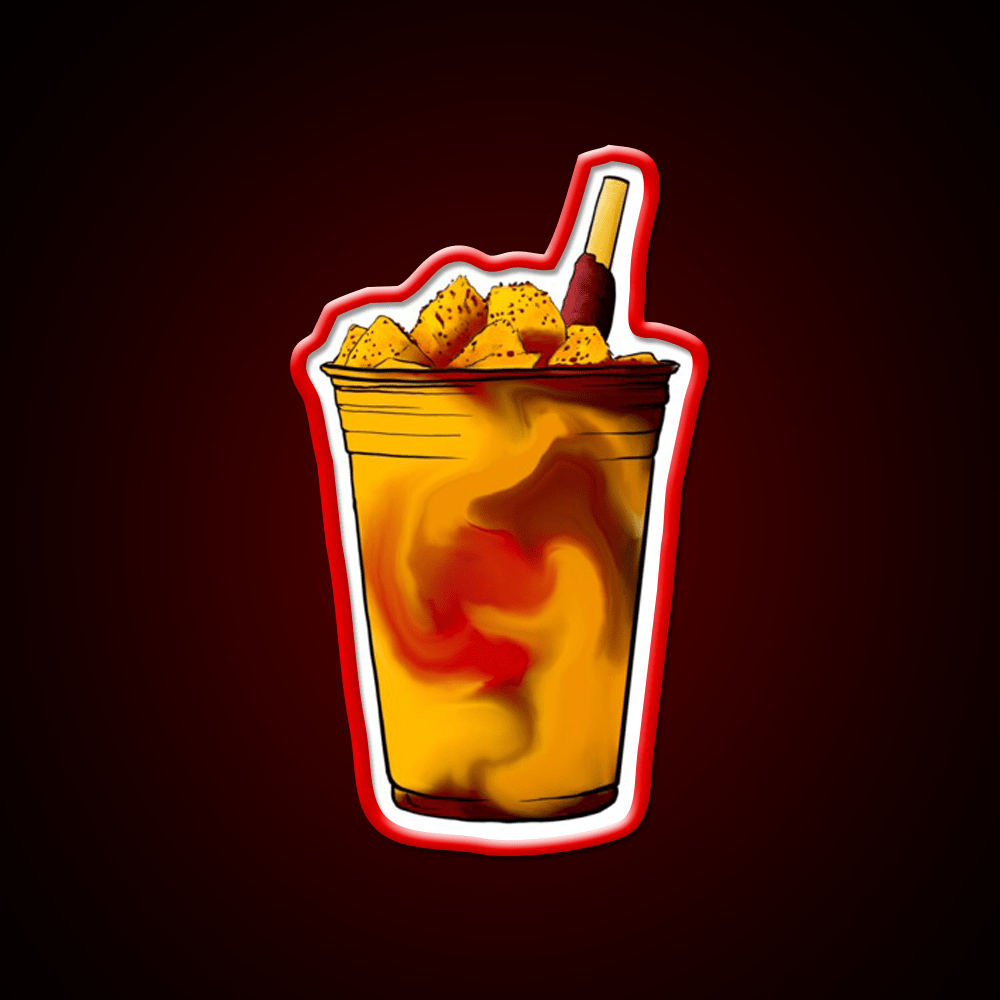 Mangonada Chamoyada Mexican Snack Drawing Snack Food Led Neon Sign Rgb Color - Shineneon