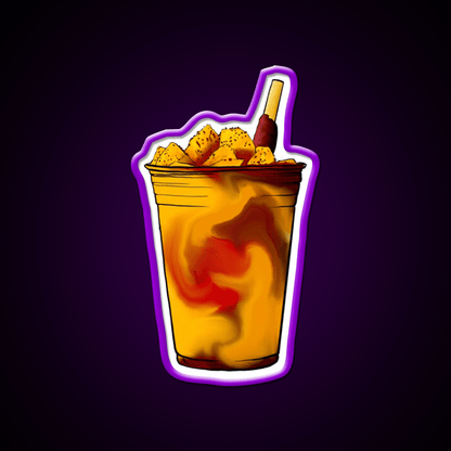 Mangonada Chamoyada Mexican Snack Drawing Snack Food Led Neon Sign Rgb Color - Shineneon