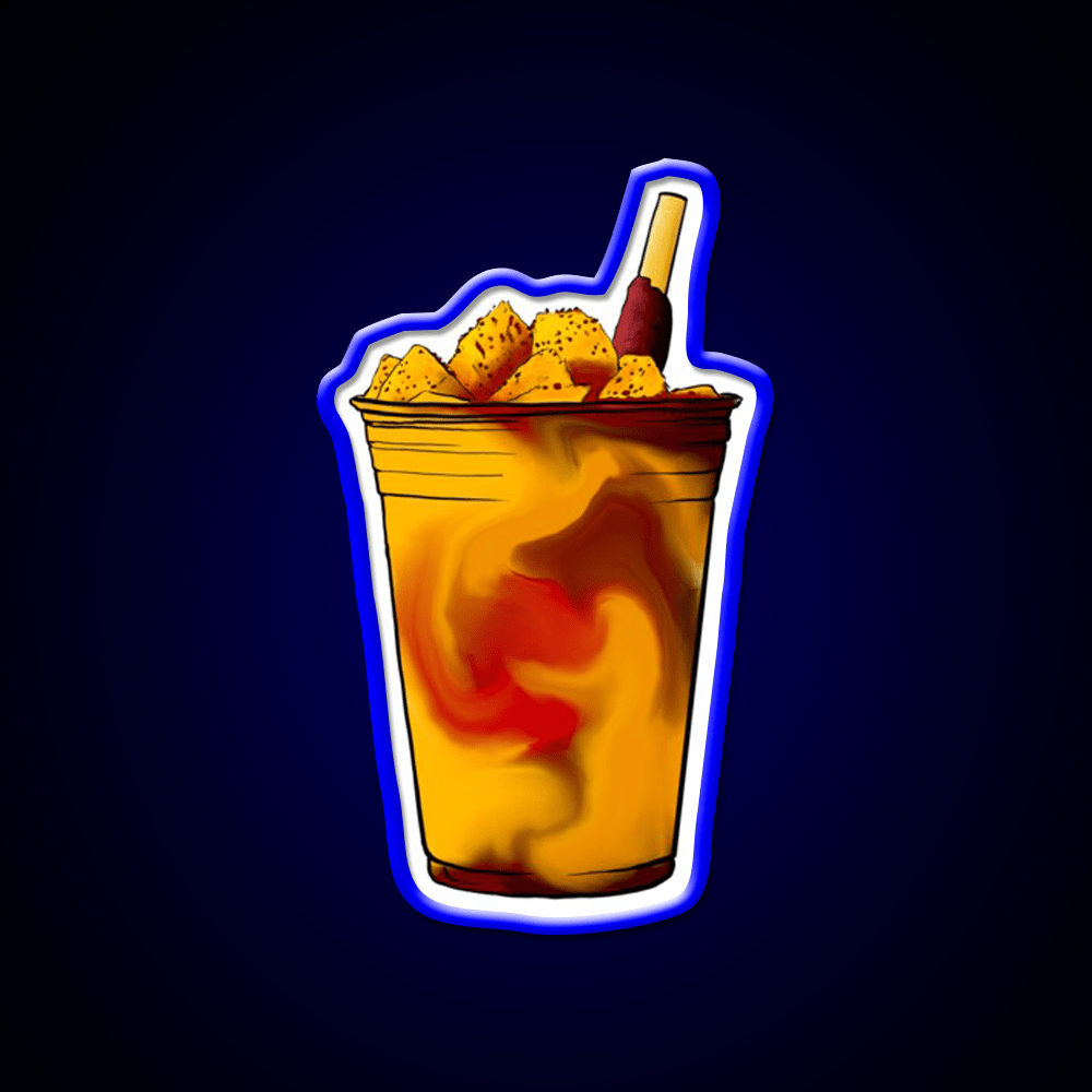 Mangonada Chamoyada Mexican Snack Drawing Snack Food Led Neon Sign Rgb Color - Shineneon